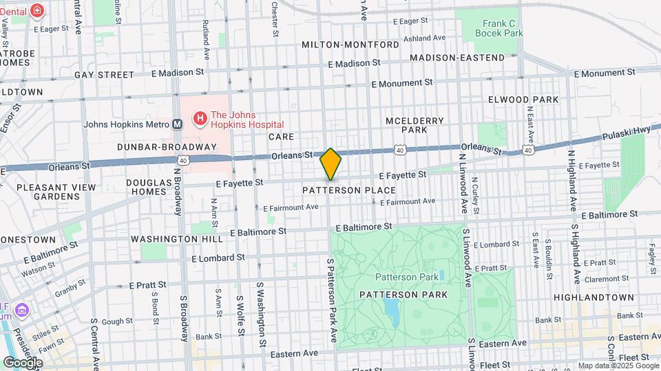 141 N Patterson Park Ave Mapa y Detalles de la Ubicación