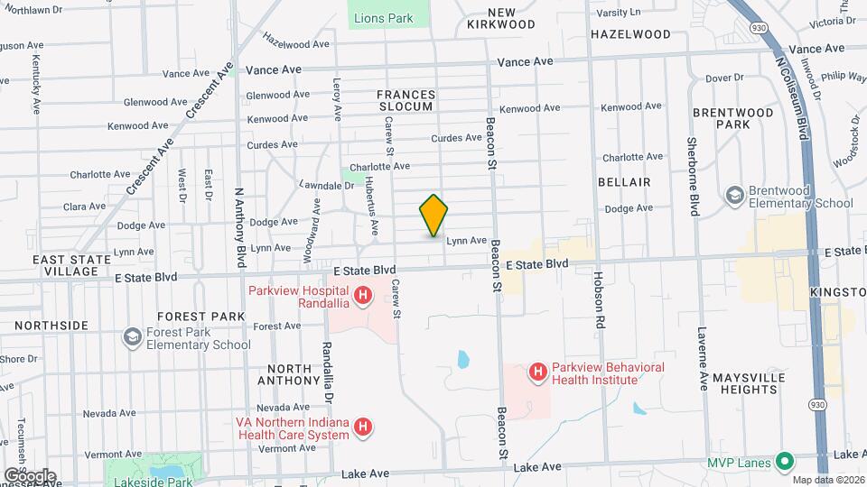 2520 Lynn Ave Map and Location Details