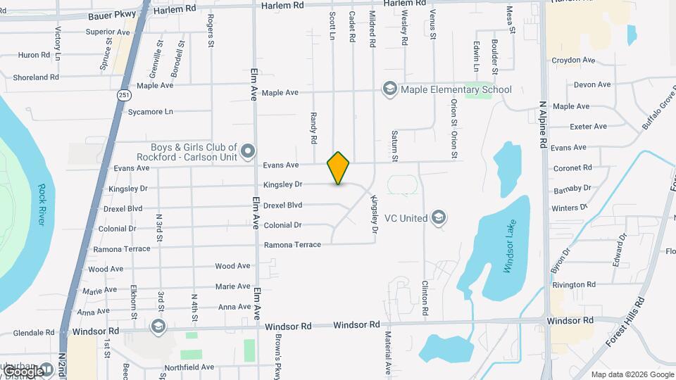 1213 Kingsley Dr Map and Location Details