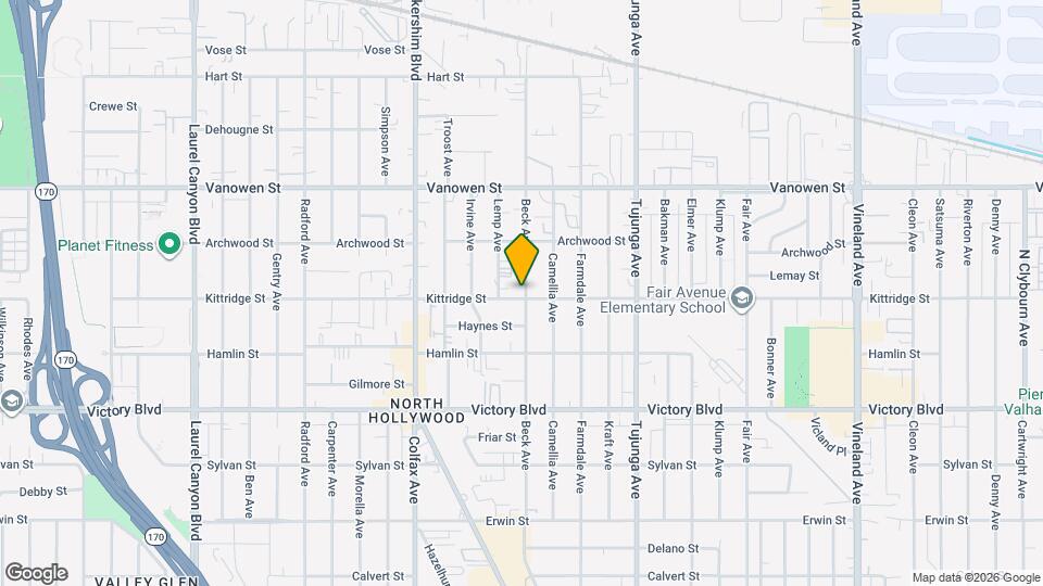 11555 Kittridge St, Unit 11553-1 Map and Location Details