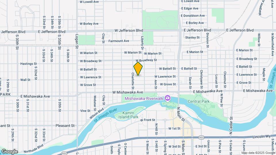 421 W Lawrence St Map and Location Details