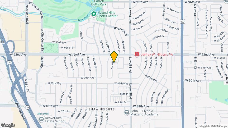 9132 Osceola St Map and Location Details