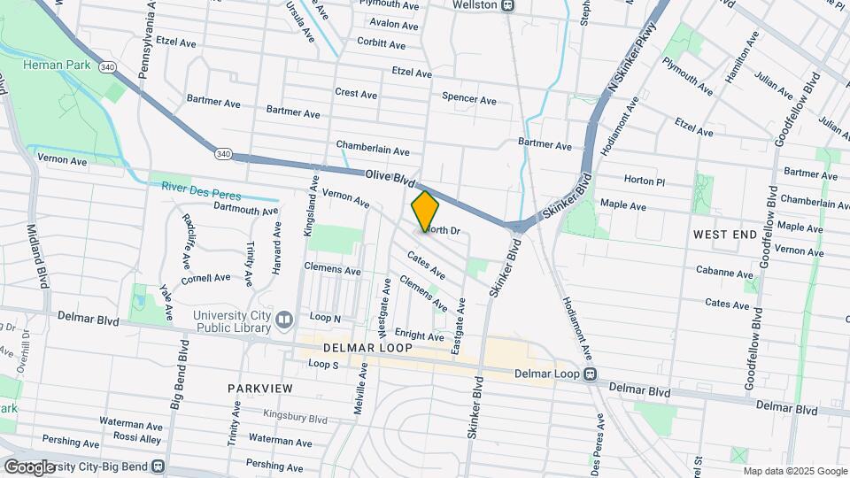 6314 Cabanne Ave Map and Location Details