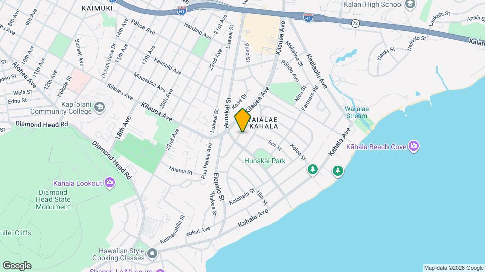 1164 Koloa St Map and Location Details
