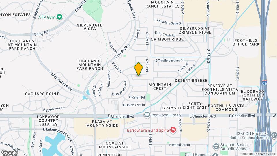 4224 E Cathedral Rock Dr Mapa y Detalles de la Ubicación