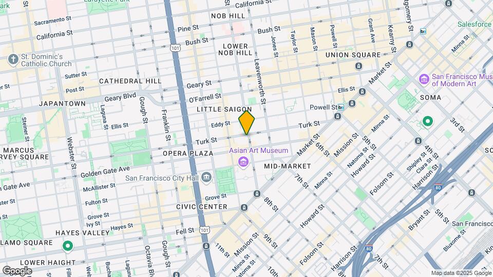 421 Turk St Mapa y Detalles de la Ubicación
