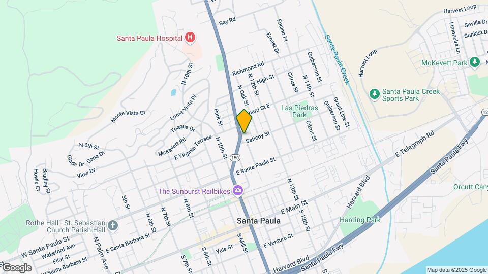 407 N Ojai Rd Map and Location Details
