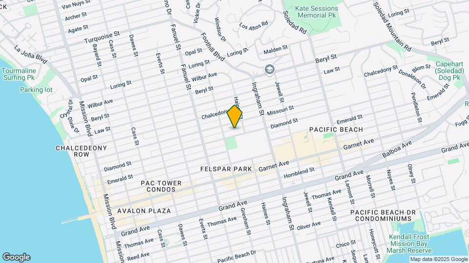 1444 Diamond St Map and Location Details