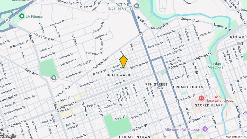 915 Washington St Map and Location Details