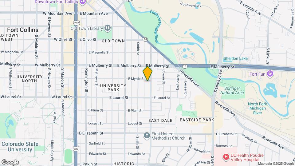 611 Stover St Map and Location Details