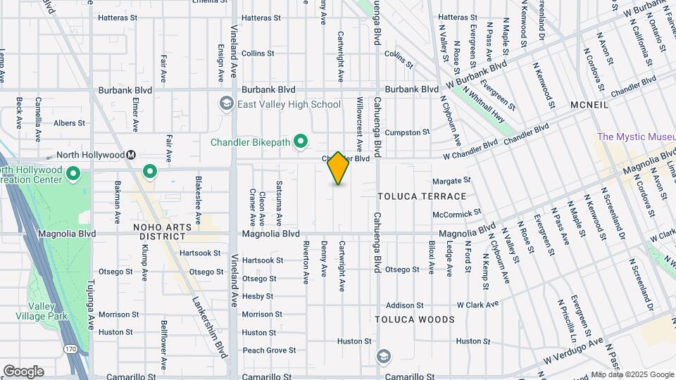 5316 Denny Ave Mapa y Detalles de la Ubicación