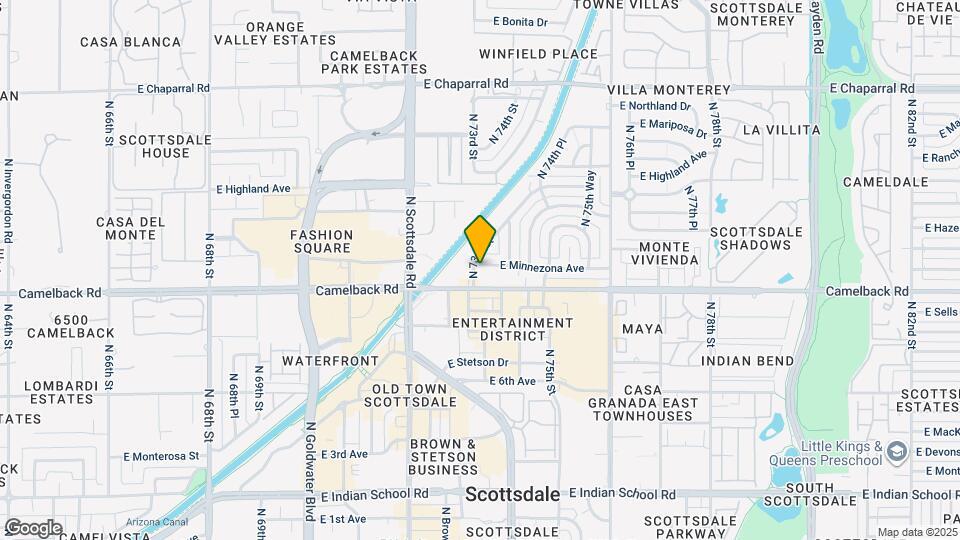 7301 E Minnezona Ave Mapa y Detalles de la Ubicación