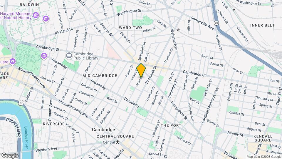 122 Amory St Map and Location Details