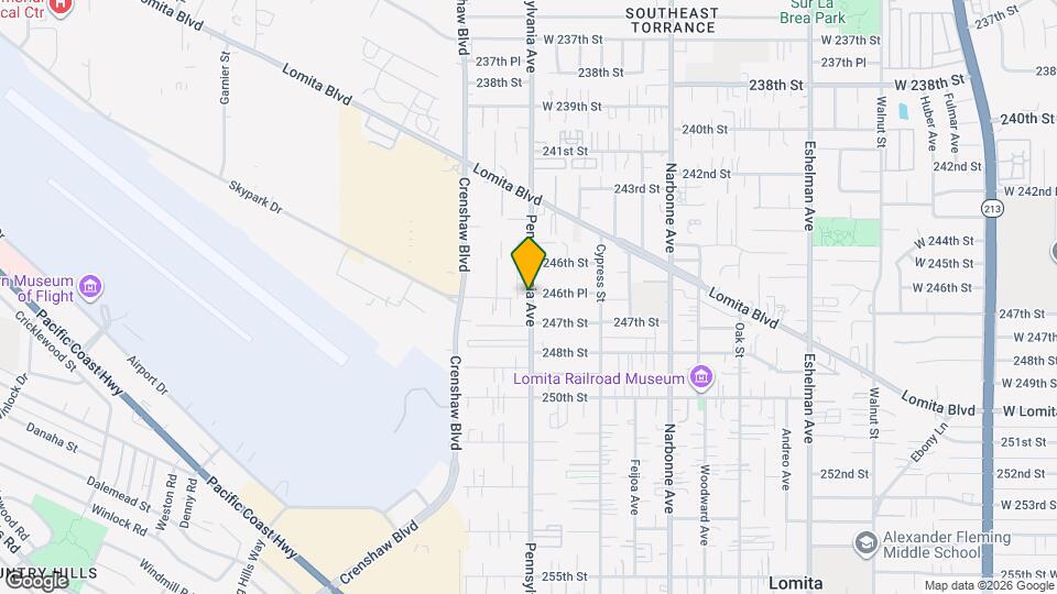 24635 Pennsylvania Ave Map and Location Details