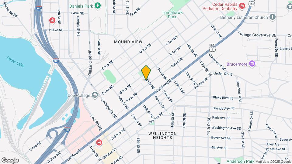 209 16th St NE Map and Location Details