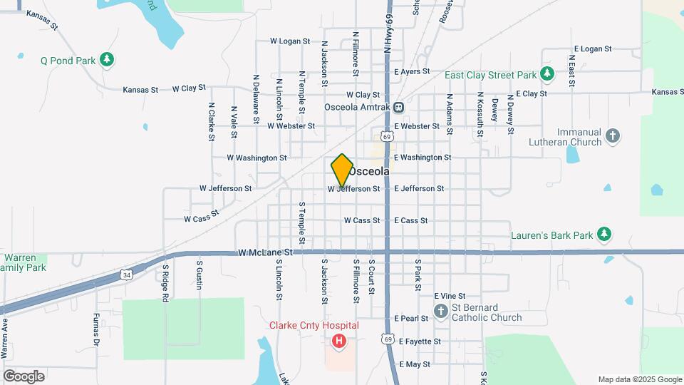 214 W Jefferson St Map and Location Details