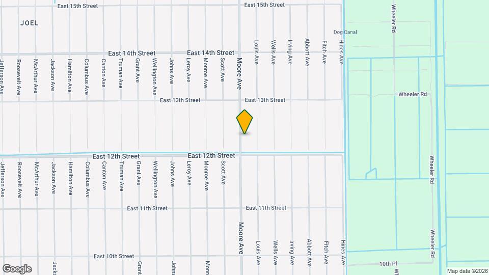 1206 Moore Ave Map and Location Details