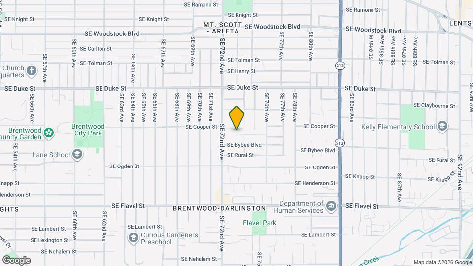7339 SE Evergreen St Map and Location Details
