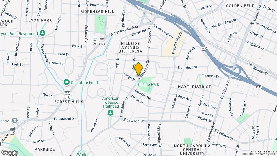 1220 S Roxboro St Map and Location Details