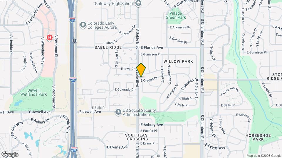 14515 E Oregon Dr Map and Location Details