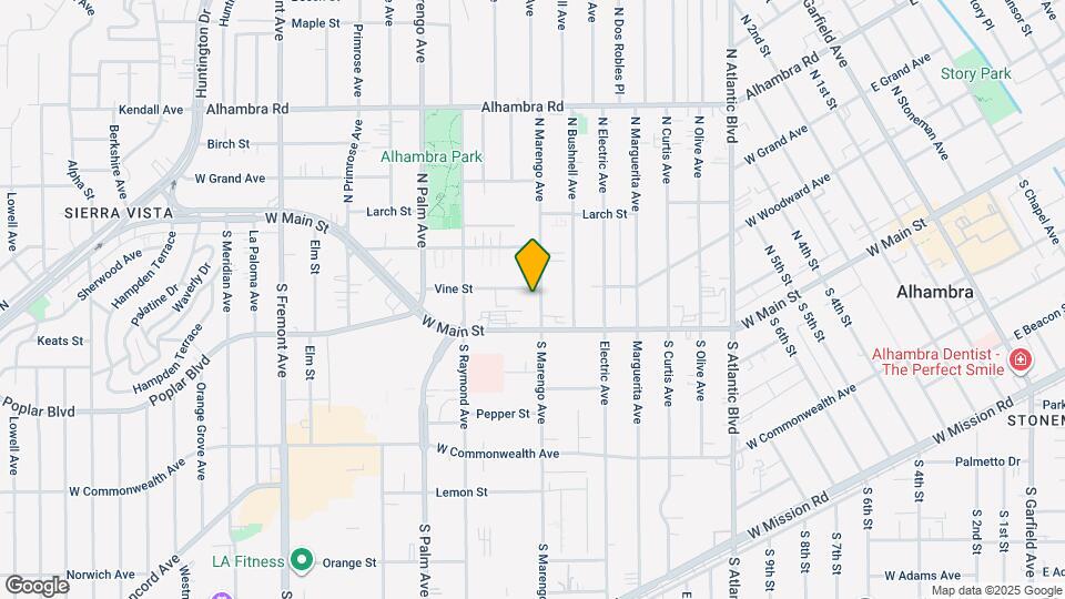 1706 Vine St Mapa y Detalles de la Ubicación