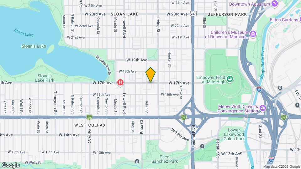 3348 W 17th Ave Map and Location Details