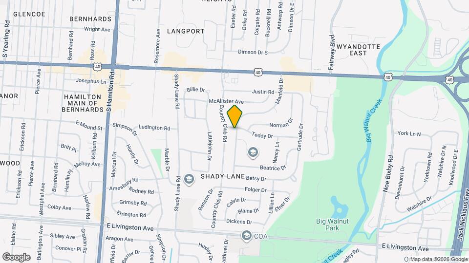 1221 Manfeld Dr Mapa y Detalles de la Ubicación