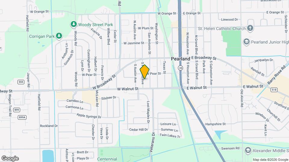 2521 S Pearland Ave Map and Location Details