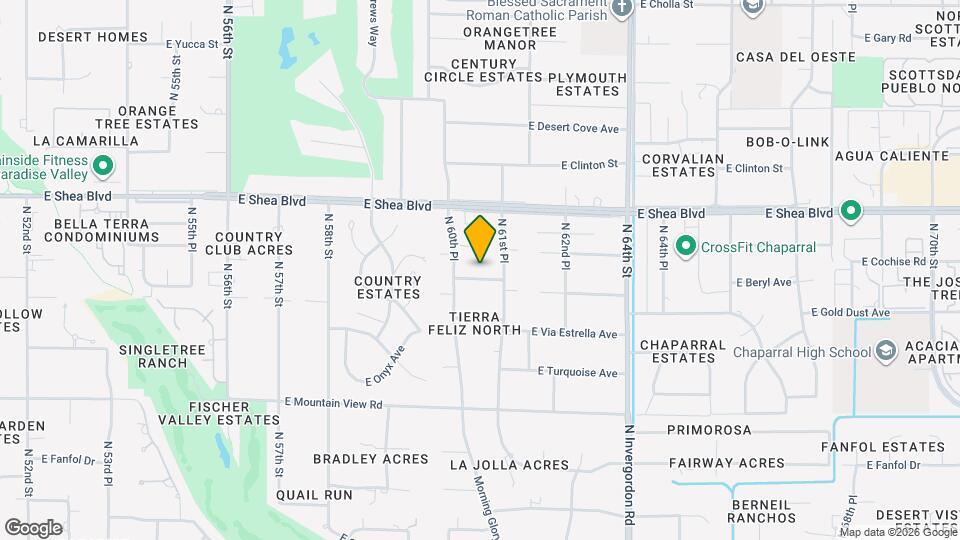 6102 E Gold Dust Ave Map and Location Details