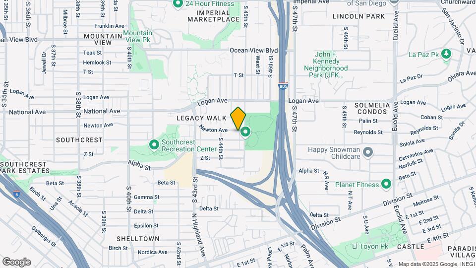 4455 Newton Ave Map and Location Details