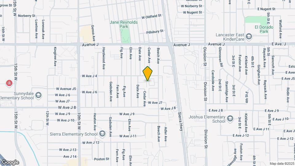 504 W Ave J4 Mapa y Detalles de la Ubicación