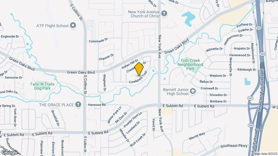 1727 Creekpark Trail Map and Location Details