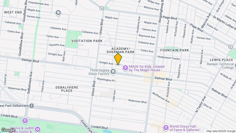 5168 Enright Ave Map and Location Details
