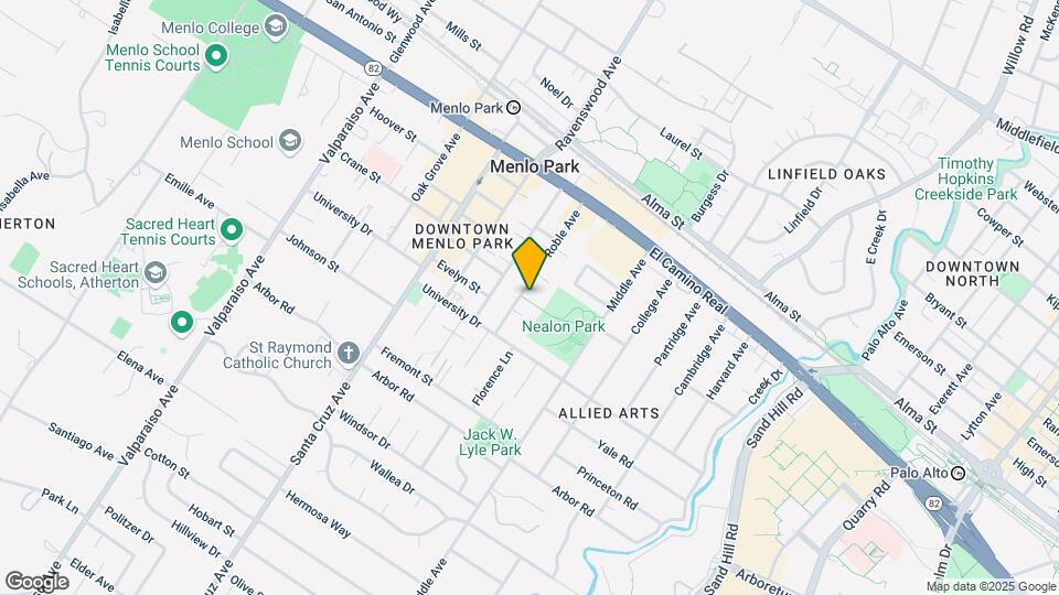 831 Roble Ave Map and Location Details