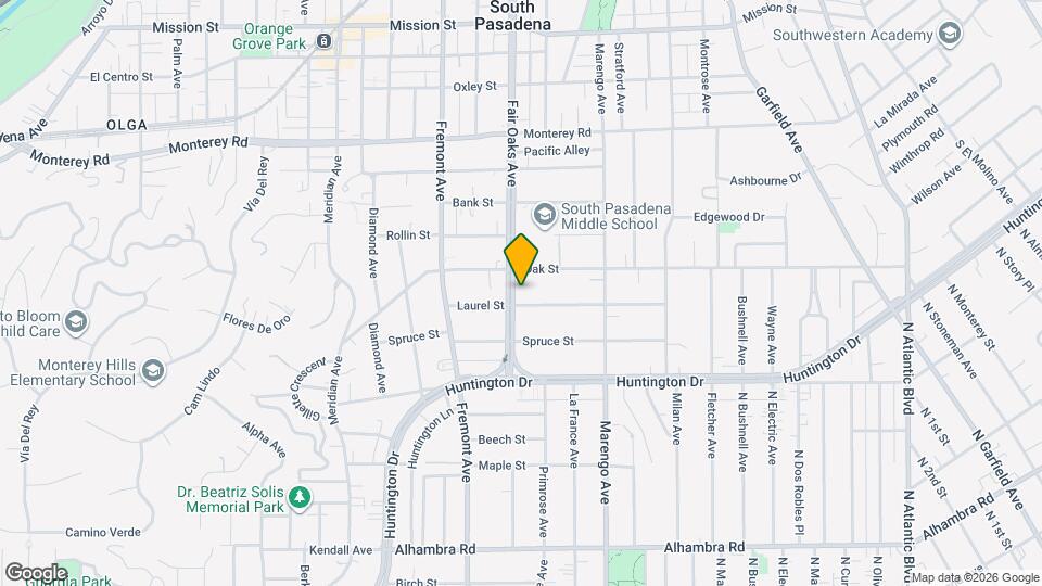 1616 Fair Oaks Ave, Unit 15 Map and Location Details