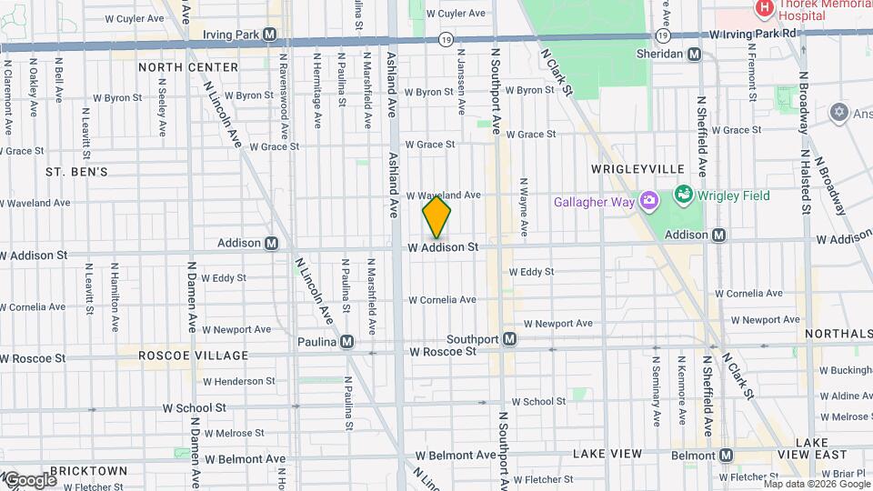 1516 W Addison St Map and Location Details