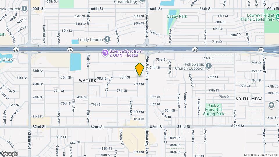 7501 Akron Ave Map and Location Details
