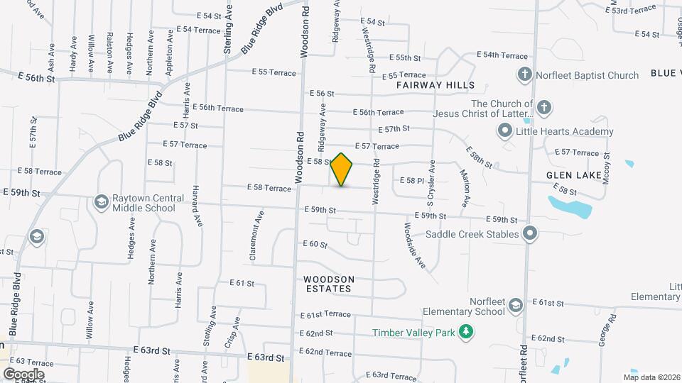 11809 E 58 Terrace Map and Location Details