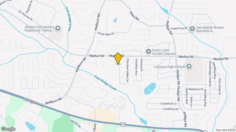 2153 Cherokee Valley Cir Map and Location Details