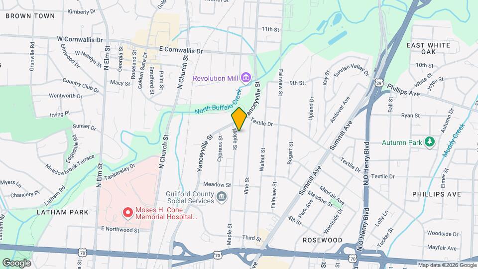 1500 Maple St Map and Location Details