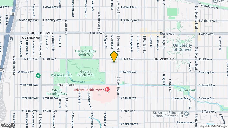 2334 S Corona St Map and Location Details