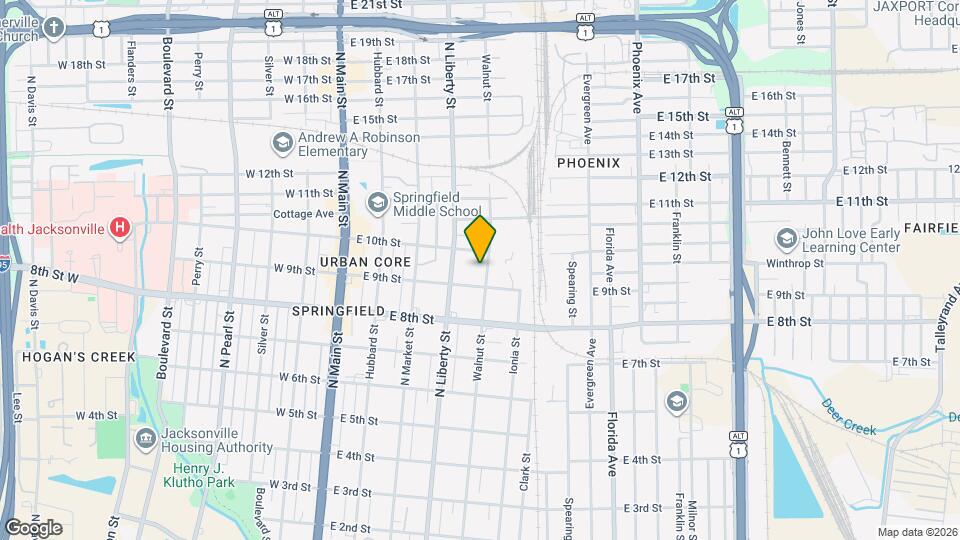 1926 Walnut St Map and Location Details