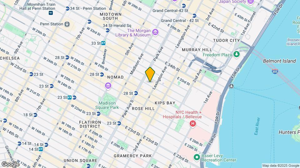 125 E 30th St Map and Location Details