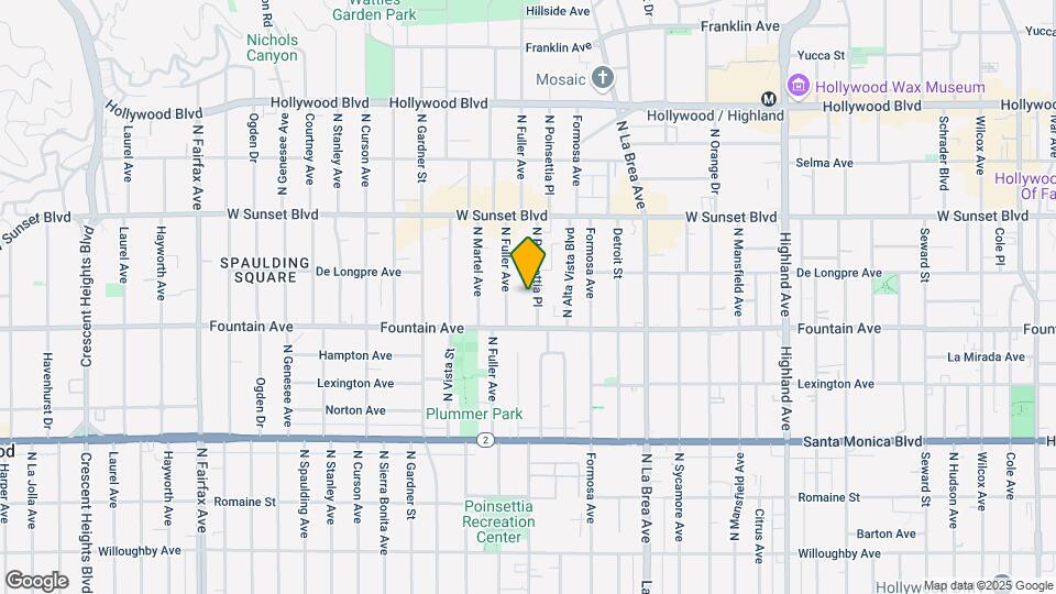 1335 N Poinsettia Pl Mapa y Detalles de la Ubicación