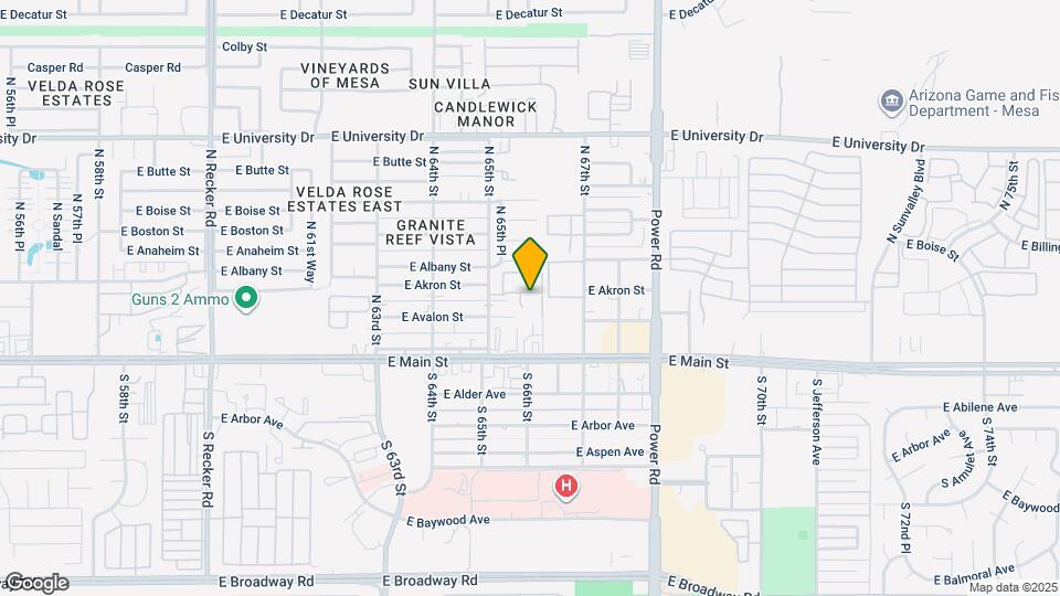 6551 E Auburn St Mapa y Detalles de la Ubicación