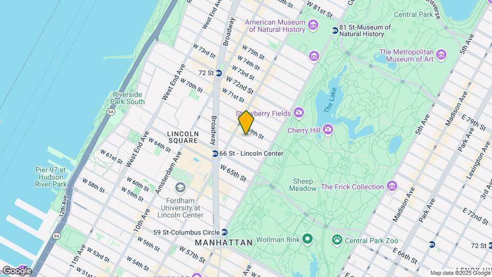 53 W 68th St Map and Location Details