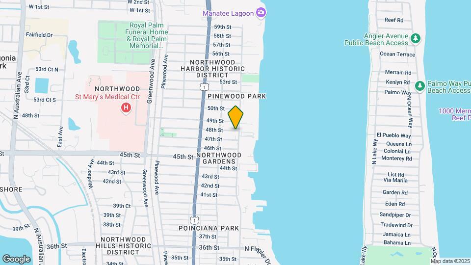 4815 N Flagler Dr Mapa y Detalles de la Ubicación