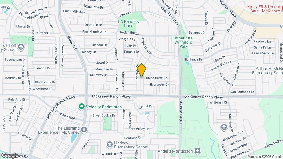 3820 Gardenia Ln Map and Location Details