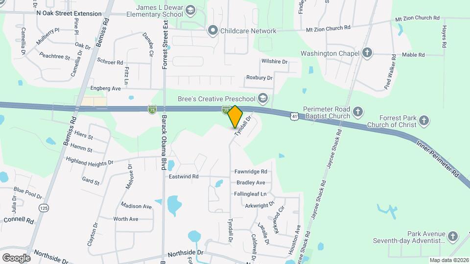 3134 Tyndall Dr Map and Location Details