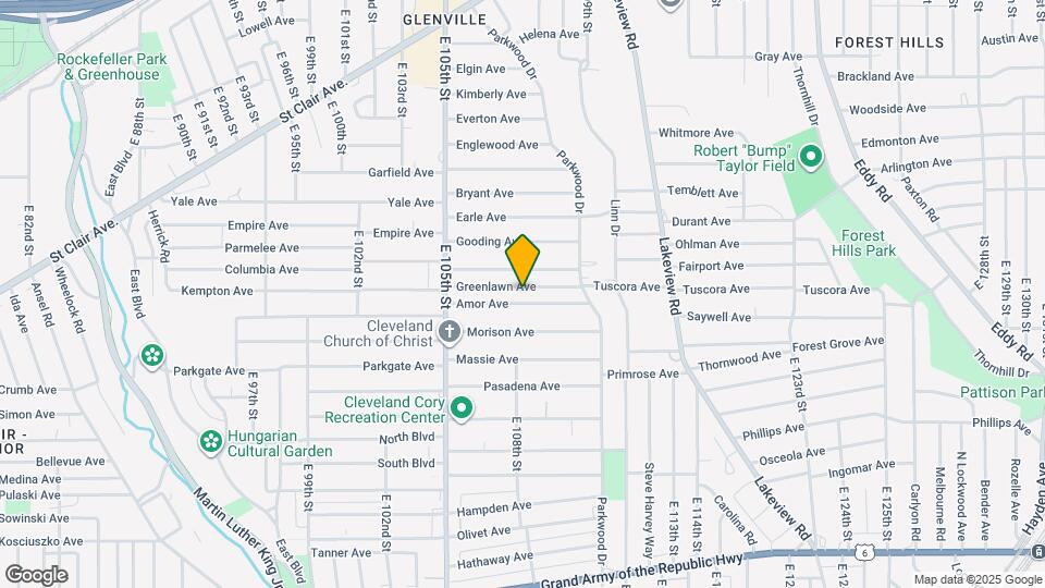 10714 Greenlawn Ave Map and Location Details